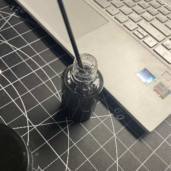 This is how the paint that was used for the conductivity looked